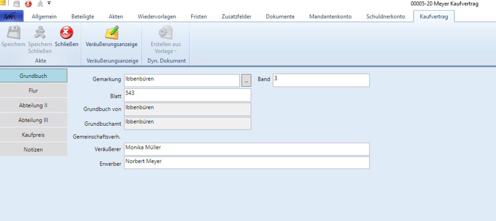 Referatsdaten Notariat